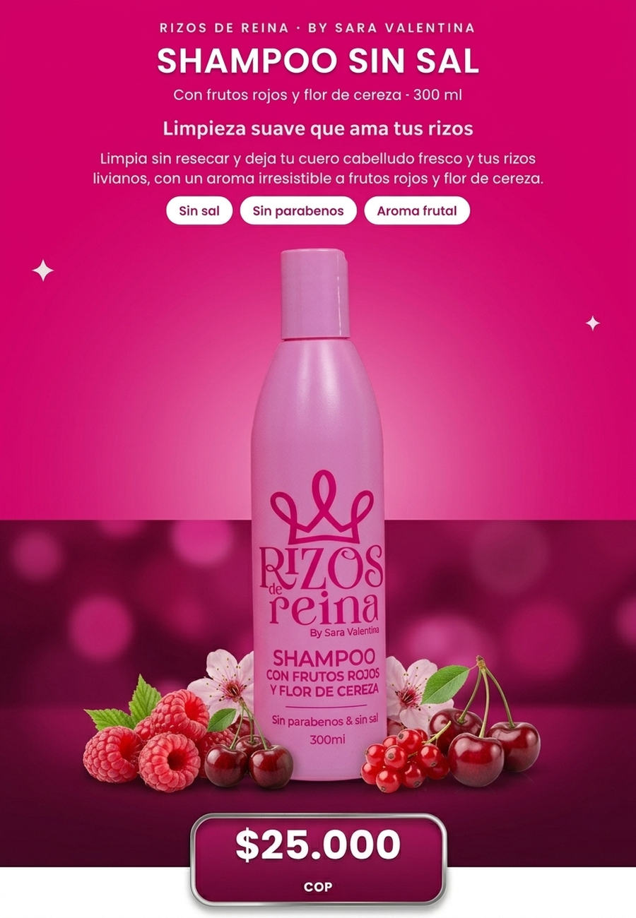 Productos Shampoo sin sal Rizos de Reina, 300 ml, $25.000