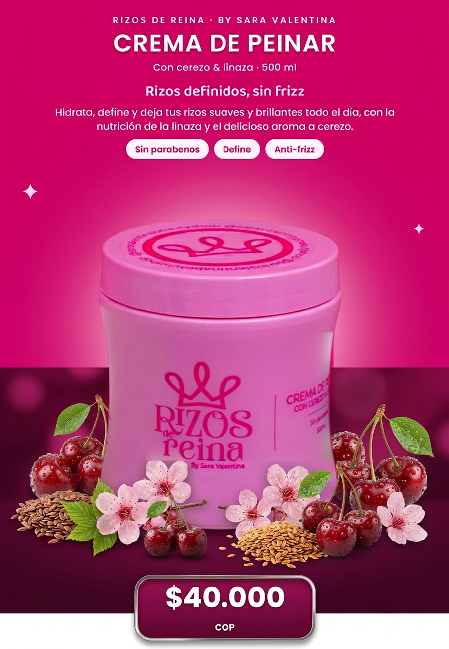 Productos Crema de peinar Rizos de Reina, 500 ml, $40.000